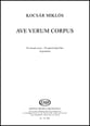 Ave Verum Corpus SATB choral sheet music cover